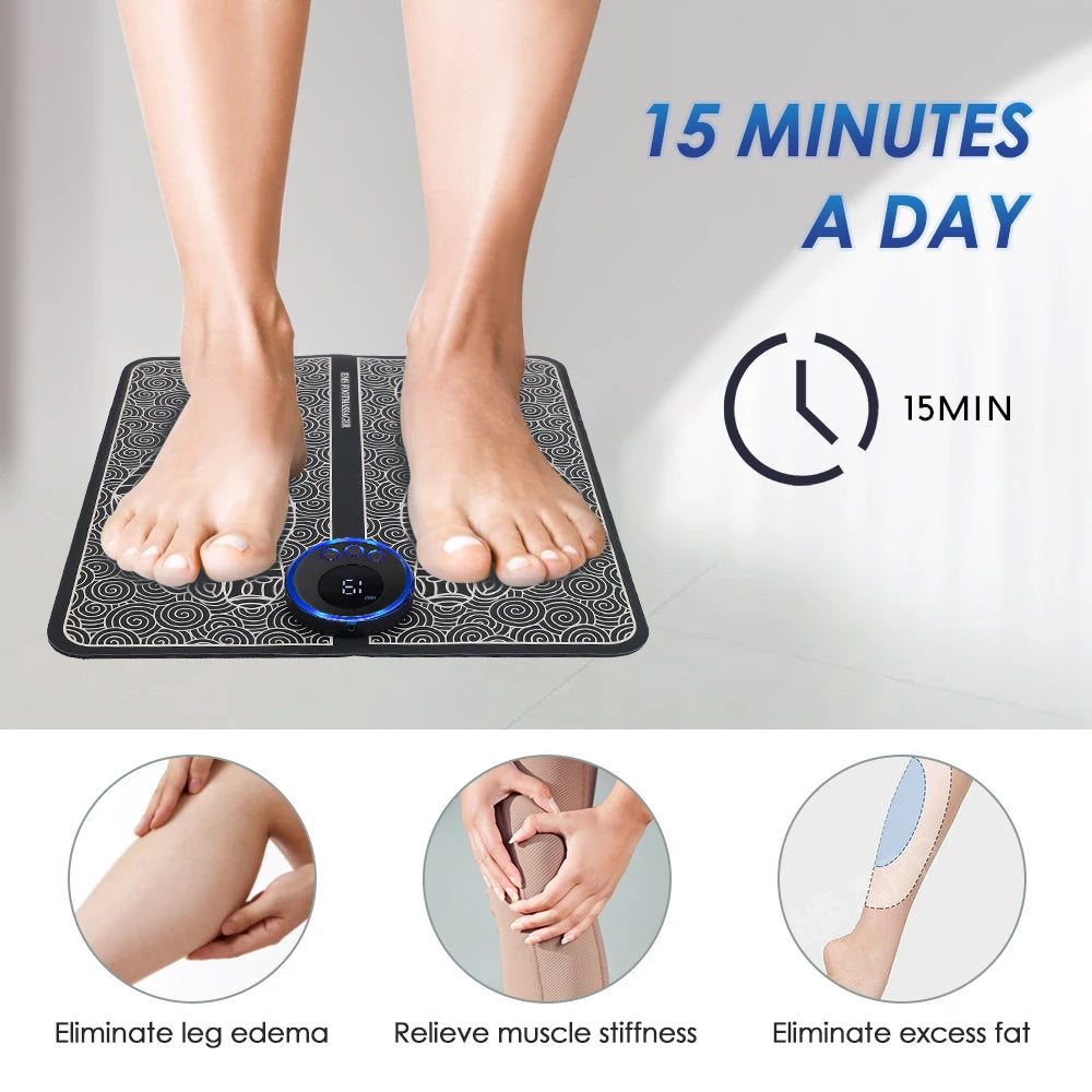 Rechargeable EMS Foot Massage Mat