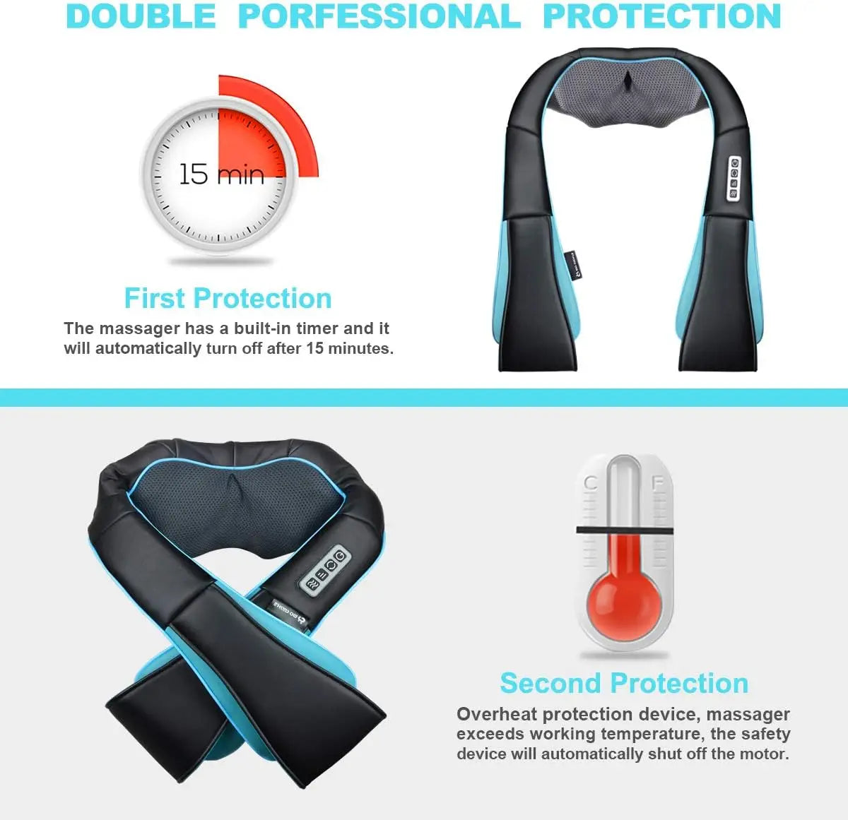 Shiatsu Neck & Shoulder Massager (Heated)