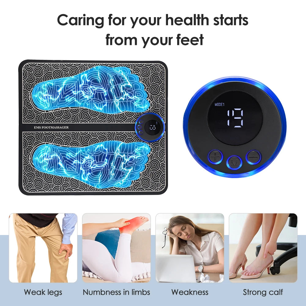 Rechargeable EMS Foot Massage Mat