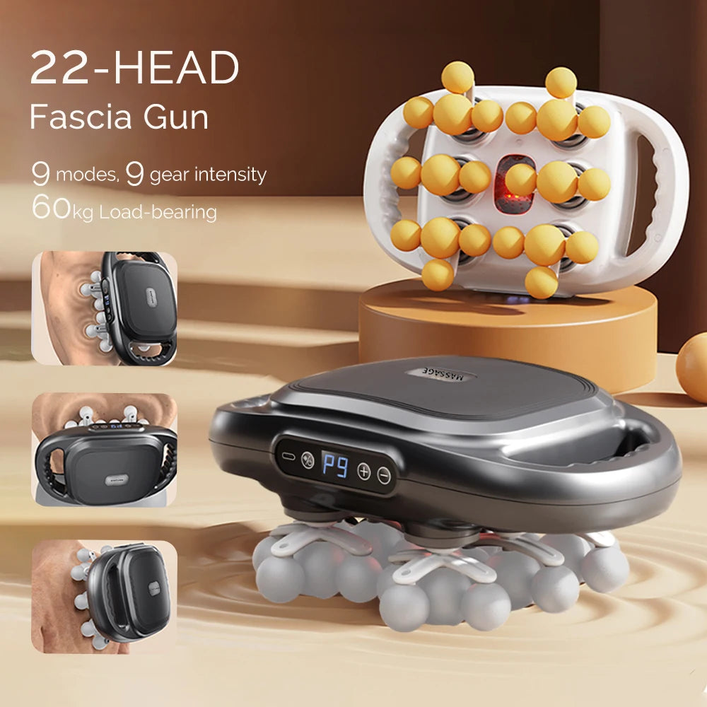 22-Head High-Frequency Massage Gun