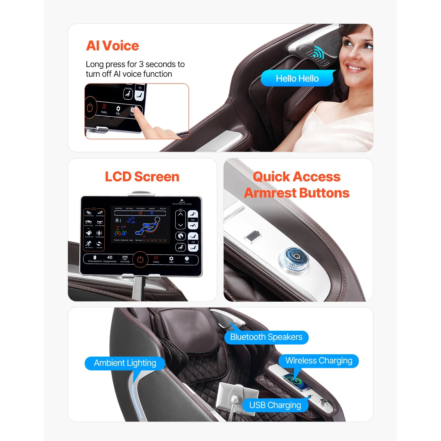 SucreBuy 4D Zero Gravity Massage Chair